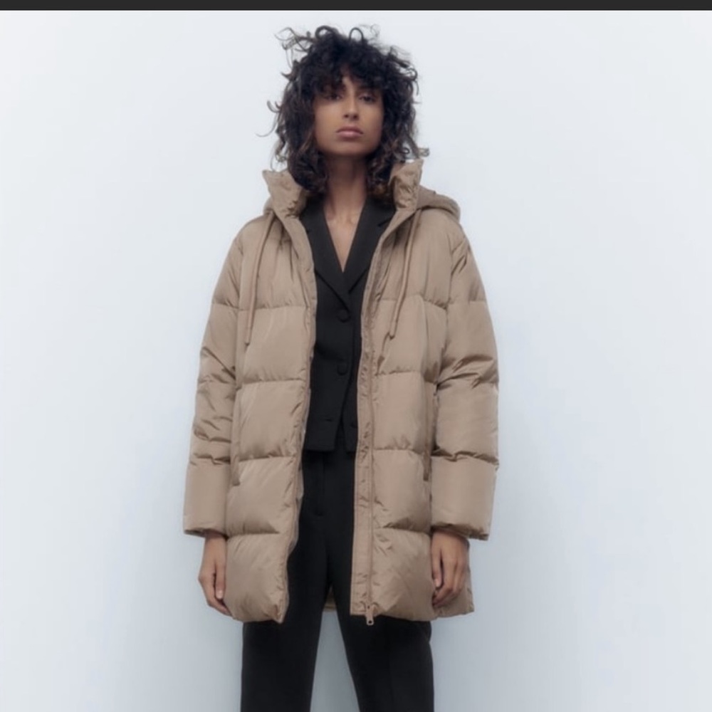 SOLD** Zara water repellent and wind protection down coat